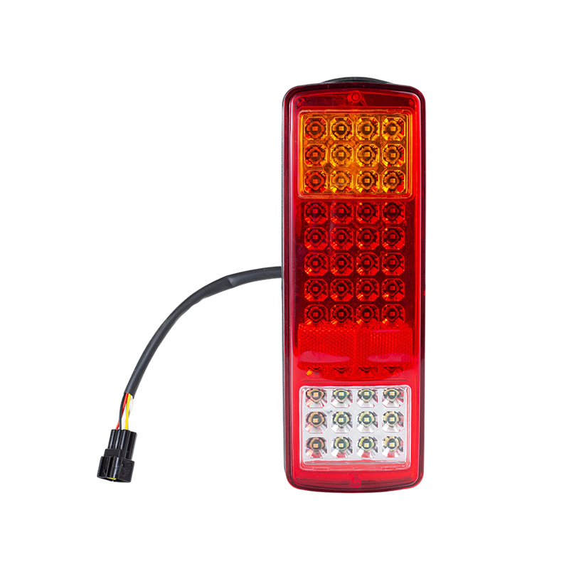 FLDJ-SSWD-002 IP55 6W DC12-24V ไฟท้ายด้านหลัง LED แบบรวม 3 สี (ไฟเลี้ยว + ไฟบอกตำแหน่ง + ไฟถอยหลัง)