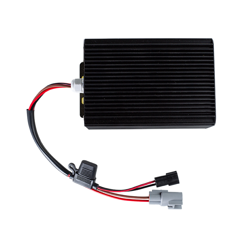 ประสิทธิภาพสูงมีเสถียรภาพเอาต์พุต IP65 กันฝุ่นทนน้ำมัน DC80V รถยกอินพุตกว้าง DC-DC แรงดันไฟฟ้าขั้นตอนลงโมดูล