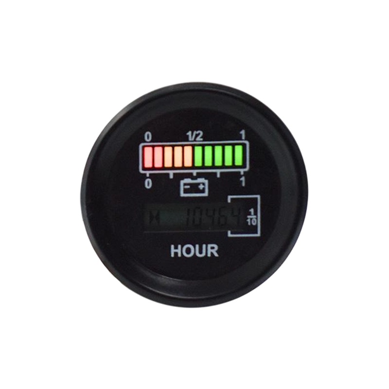 FLYB-0096 เกจวัดระดับแบตเตอรี่ CAN Bus แบบกลมพร้อมมิเตอร์ชั่วโมง