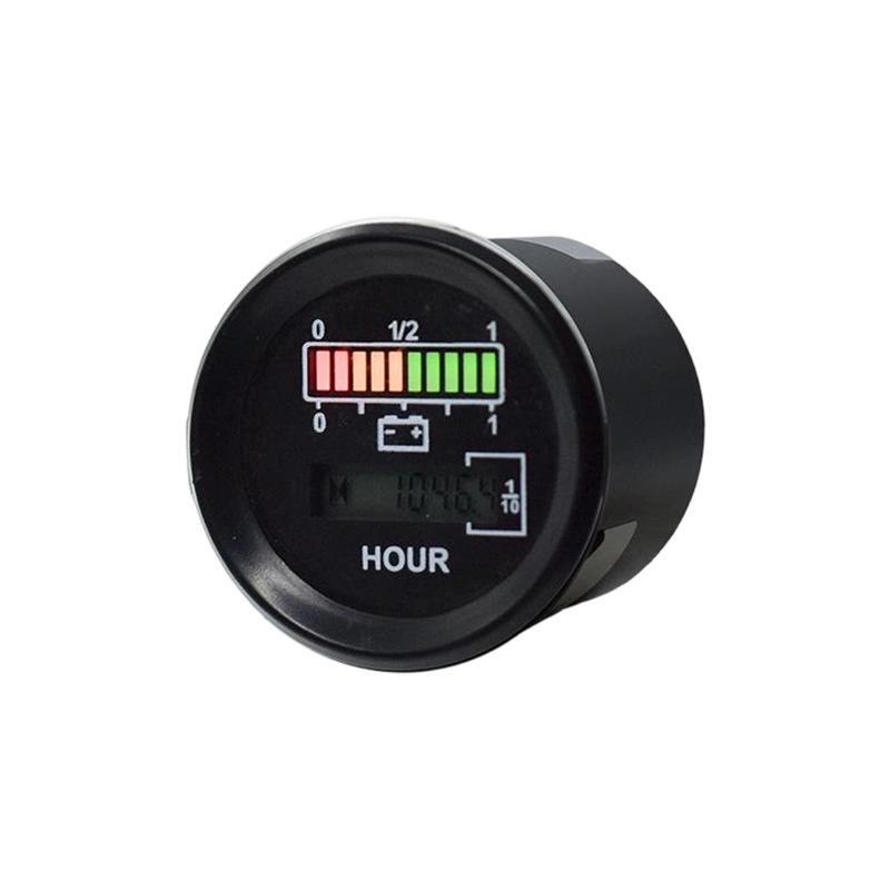 FLYB-0096 เกจวัดระดับแบตเตอรี่ CAN Bus แบบกลมพร้อมมิเตอร์ชั่วโมง