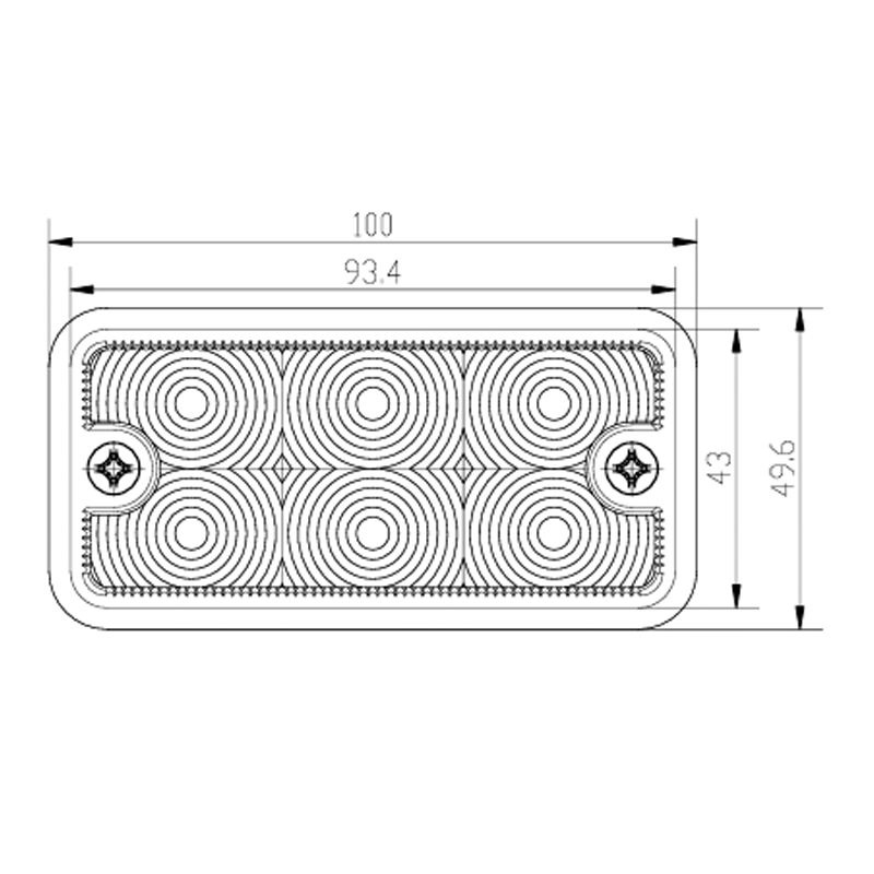 ไฟแสดงสถานะตำแหน่งด้านหน้าและความกว้าง LED ขนาดกะทัดรัด IP66 สำหรับยานยนต์วิศวกรรมต่างๆ