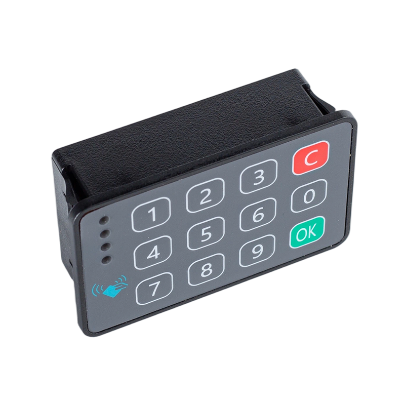 เครื่องอ่านบัตร IC แนวนอนพร้อมปุ่มกด / CAN2.0 125K Baud / การควบคุมการเข้าถึงยานพาหนะการจัดการยานพาหนะอุตสาหกรรม