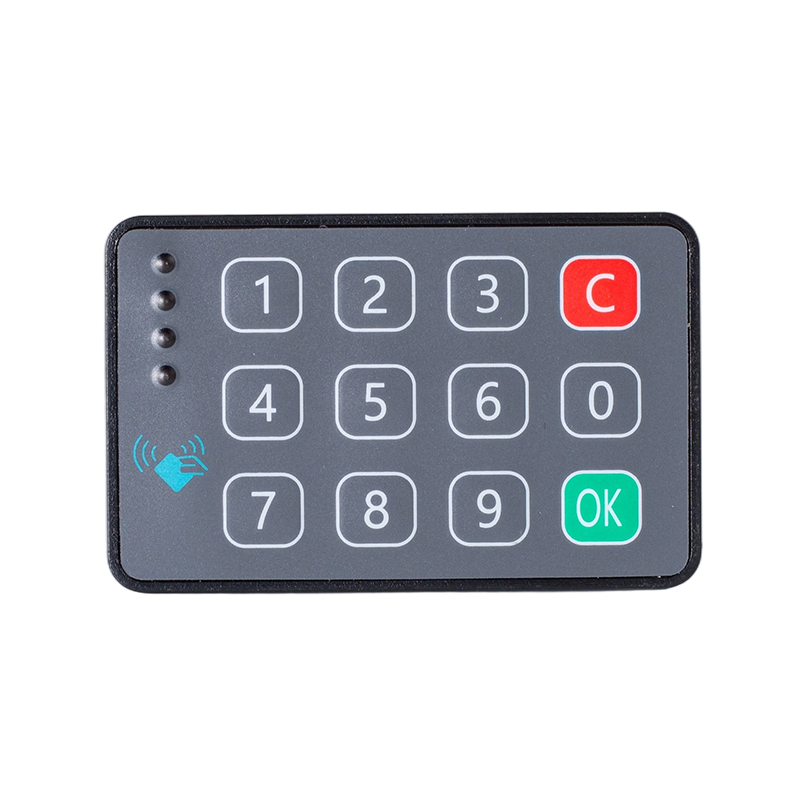 เครื่องอ่านบัตร IC แนวนอนพร้อมปุ่มกด / CAN2.0 125K Baud / การควบคุมการเข้าถึงยานพาหนะการจัดการยานพาหนะอุตสาหกรรม